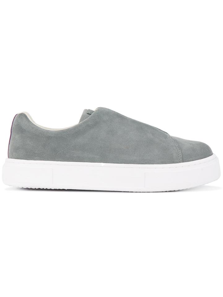 Eytys Grey Suede Doja Slip On Sneakers