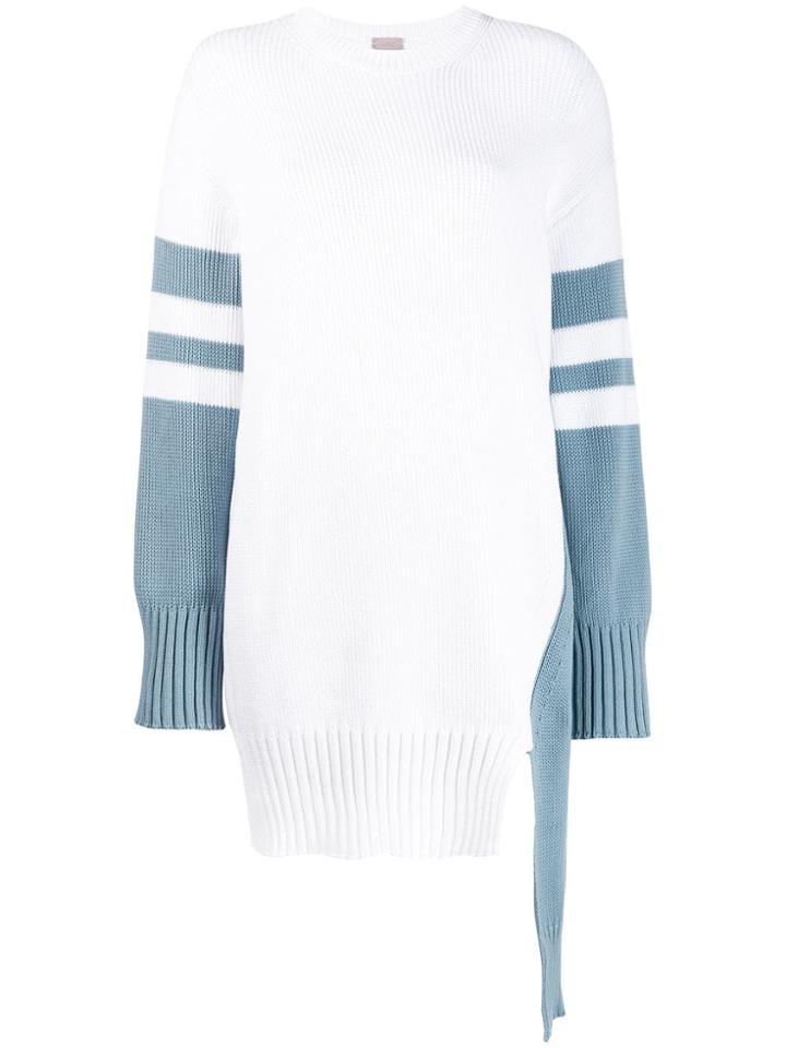 Mrz Oversized Asymmetric Sweater - White
