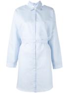 Nanushka - Striped Longline Shirt - Women - Cotton/linen/flax/polyester - M, White, Cotton/linen/flax/polyester