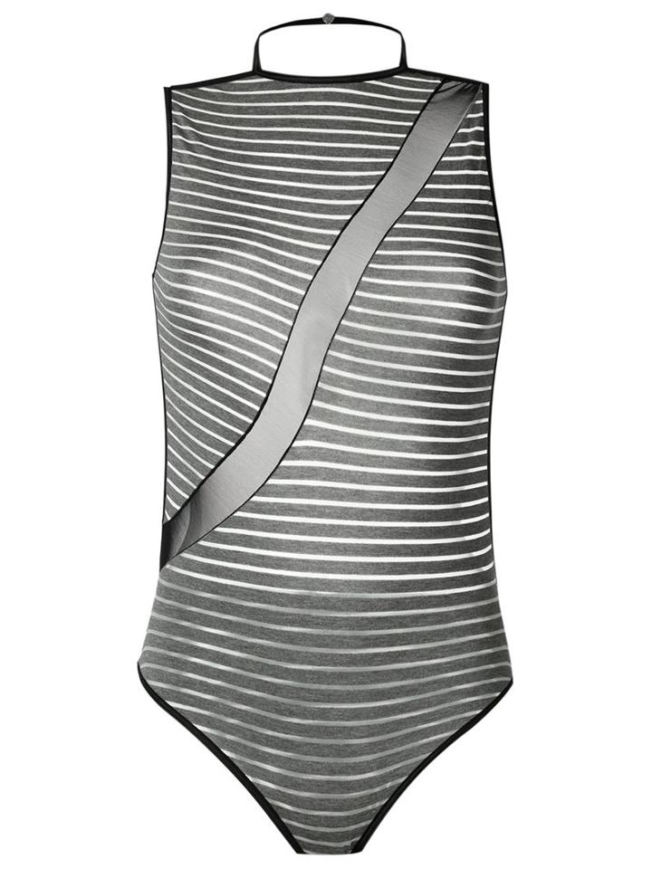 Lilly Sarti Striped Bodysuit, Women's, Size: 38, Elastodiene/polyamide/viscose