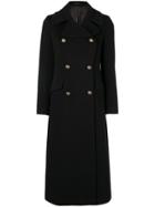 Tagliatore Long Buttoned Coat - Black