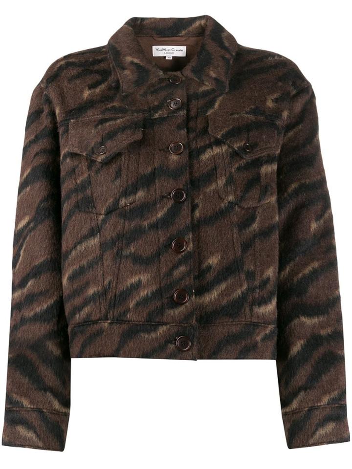 Ymc Animal Pattern Jacket - Brown