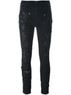 Amen Embellished Skinny Jeans - Black
