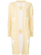 Guild Prime Star-intarsia Longline Cardigan - Yellow