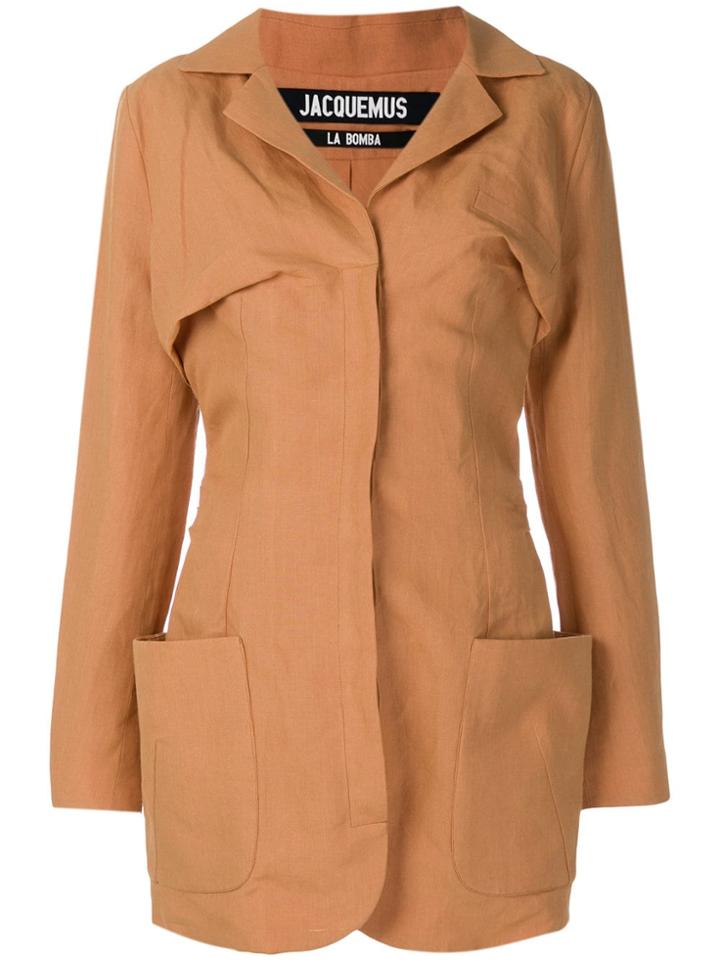 Jacquemus Longline Blazer Jacket - Yellow