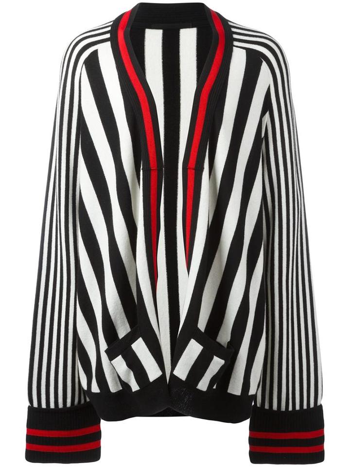 Haider Ackermann Striped Open Cardigan, Men's, Size: Small, Black, Wool/cashmere