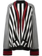 Haider Ackermann Striped Open Cardigan, Men's, Size: Small, Black, Wool/cashmere