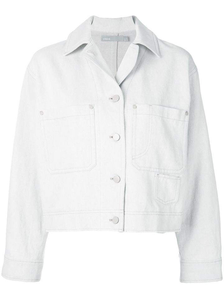 Vince Oversized Denim Jacket - Nude & Neutrals