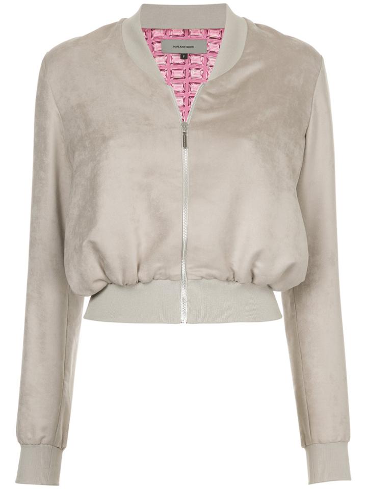 Han Ahn Soon Cropped Zip Jacket - Grey