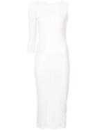 Yohji Yamamoto Asymmetric Fitted Dress - White