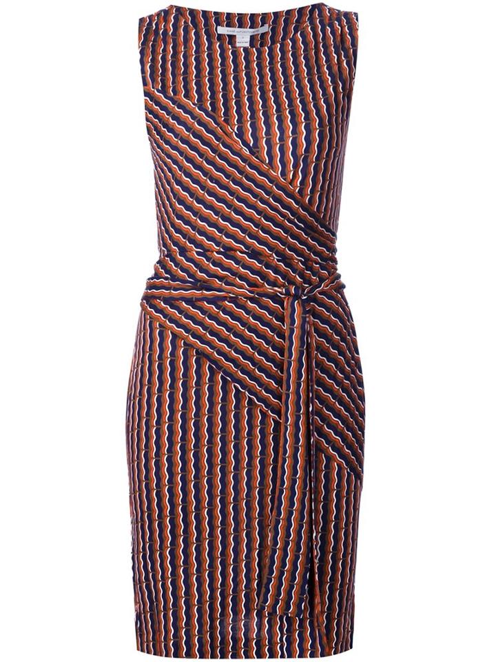 Diane Von Furstenberg Striped Wrap Dress