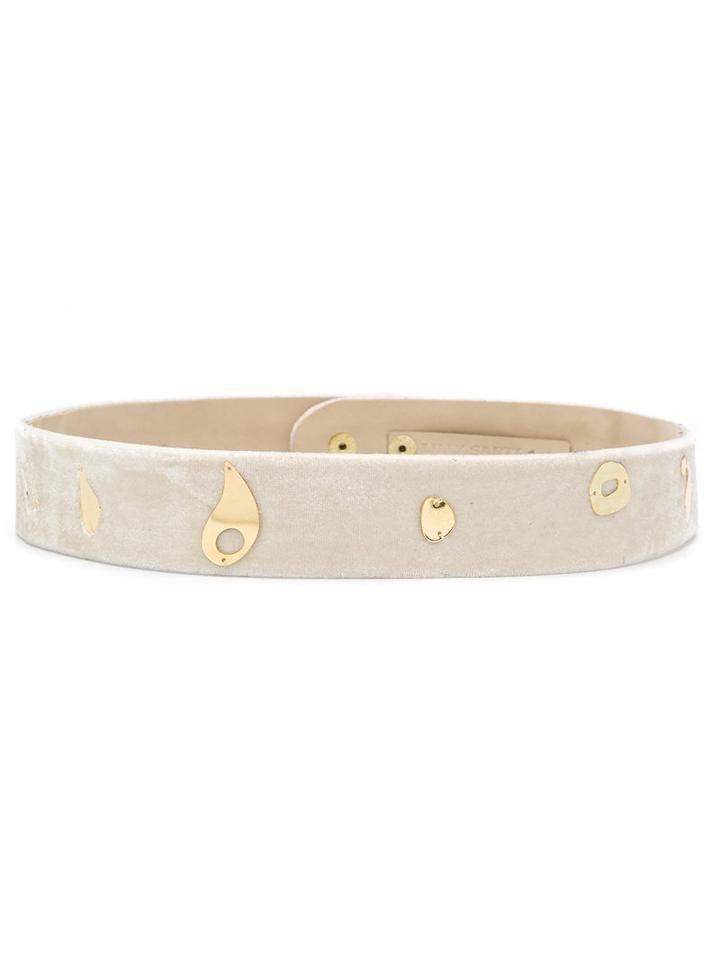 Lilly Sarti - Velvet Belt - Women - Silk/viscose - G, Nude/neutrals, Silk/viscose