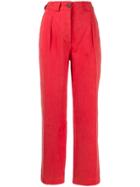 Mara Hoffman Cropped Chino Trousers - Red