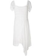 Twin-set Asymmetric Hem Dress - White