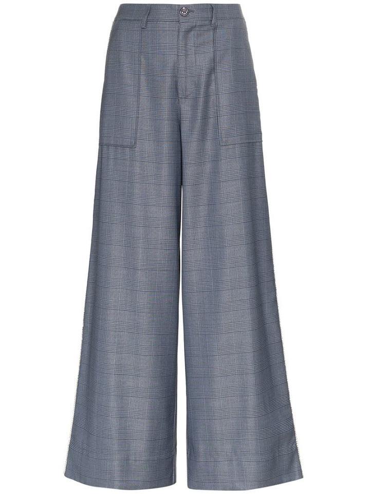 Ganni Merkel Wide Leg Trousers - Blue