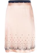 Alexander Wang Embellished Skirt, Women's, Size: 12, Pink/purple, Acetate/viscose/silk/polyurethane