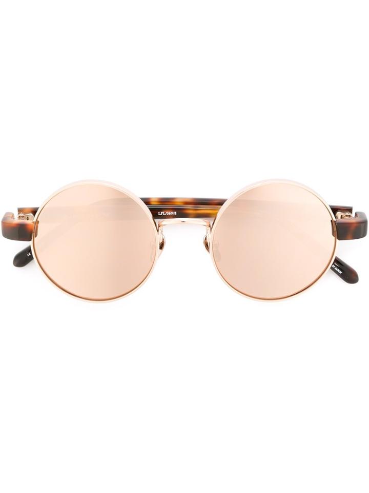 Linda Farrow '369' Sunglasses - Brown