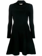 Fendi Flared Fitted Dress - Black