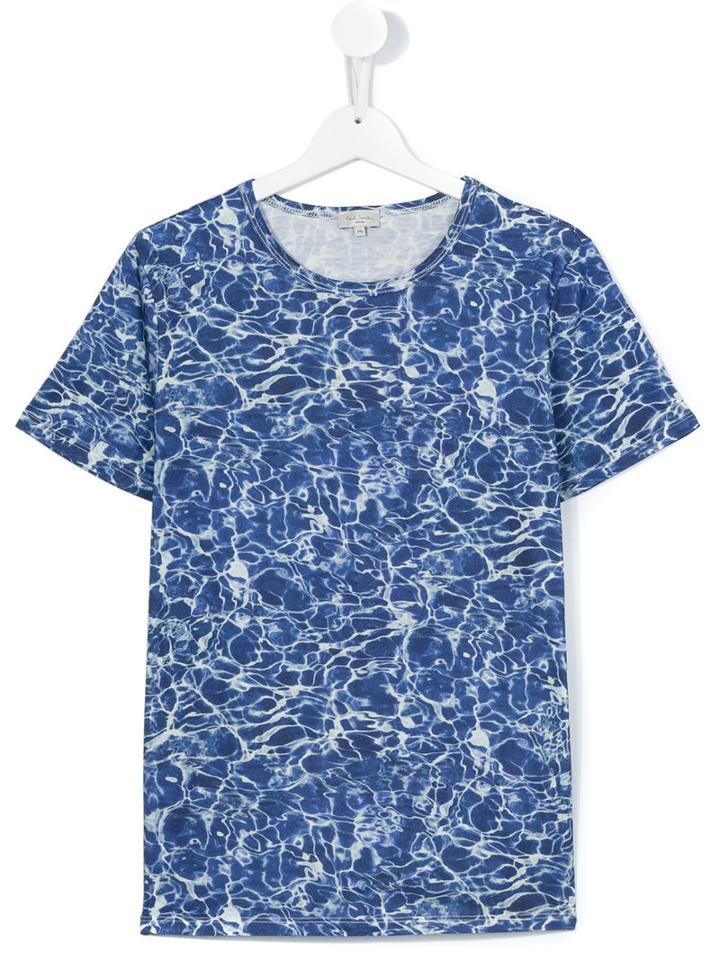 Paul Smith Junior - Patterned T-shirt - Kids - Cotton - 16 Yrs, Boy's, Blue
