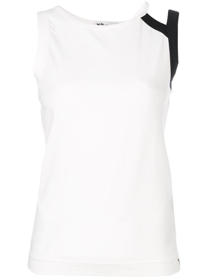Y-3 Logo Print Top - White