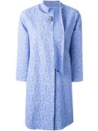 Ermanno Scervino Jacquard Lace Coat, Women's, Size: 40, Blue, Polyamide/viscose/polyester/spandex/elastane