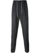 Brunello Cucinelli Striped Tailored Trousers, Men's, Size: 54, Grey, Cotton/acetate/cupro/wool
