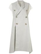 Rick Owens Twill Trapeze Gilet - Grey