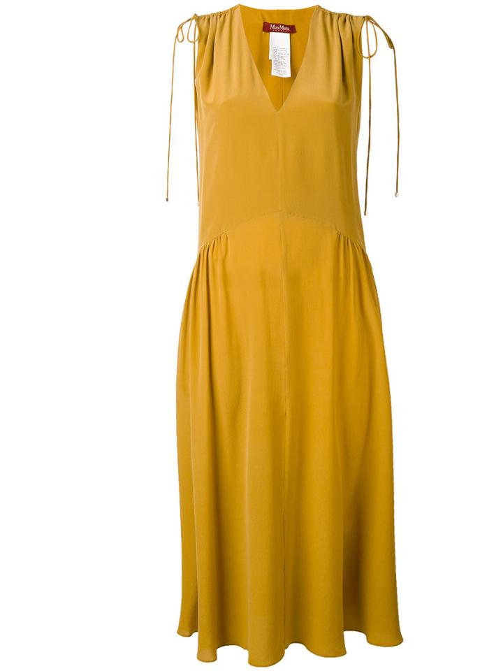 Max Mara Studio - Artello Shift Dress - Women - Silk/polyamide/acetate - 42, Brown, Silk/polyamide/acetate