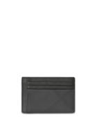Burberry London Check And Leather Money Clip Card Case - Grey
