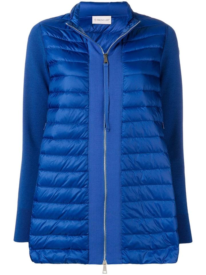 Moncler Full-zipped Padded Coat - Blue