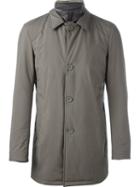 Herno Classic Rainproof Coat, Men's, Size: 52, Grey, Polyester/acrylic/cotton