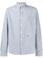 Closed Striped Long-sleeve Shirt - Blue