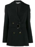 Stella Mccartney Double-breasted Belted Coat - Black