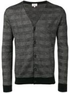 Brioni Checked Cardigan - Black