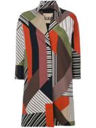 Herno Contrast Print Coat - Multicolour