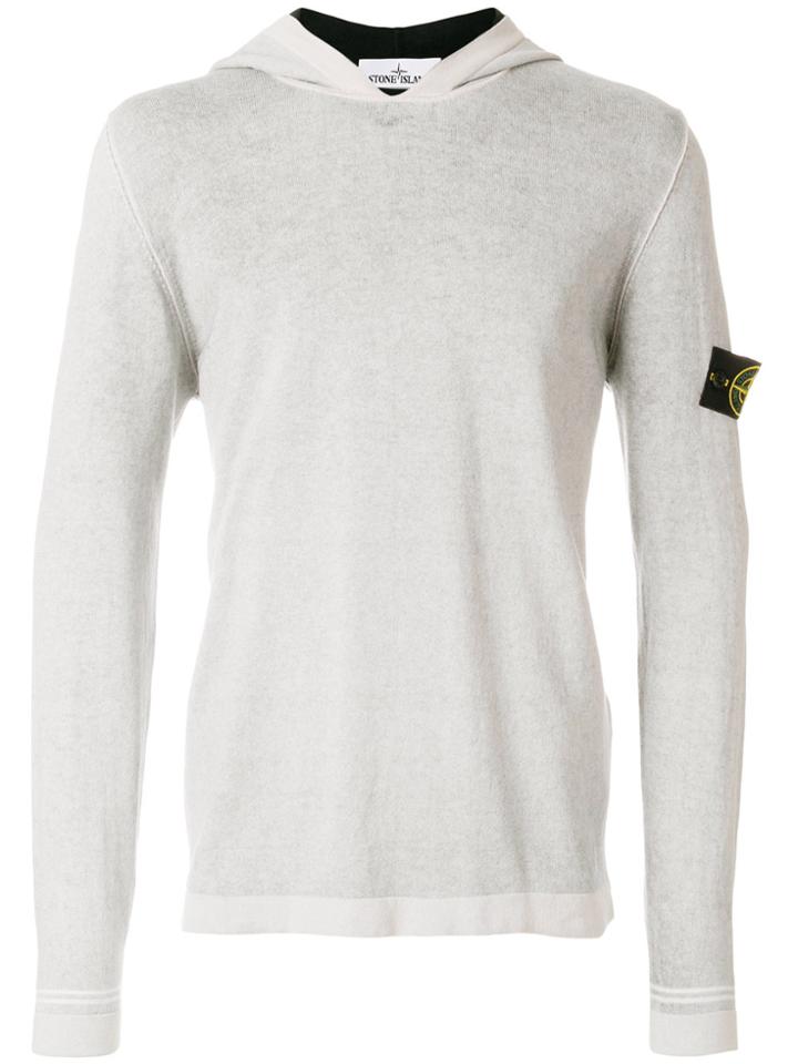 Stone Island Pullover Hoodie - Grey