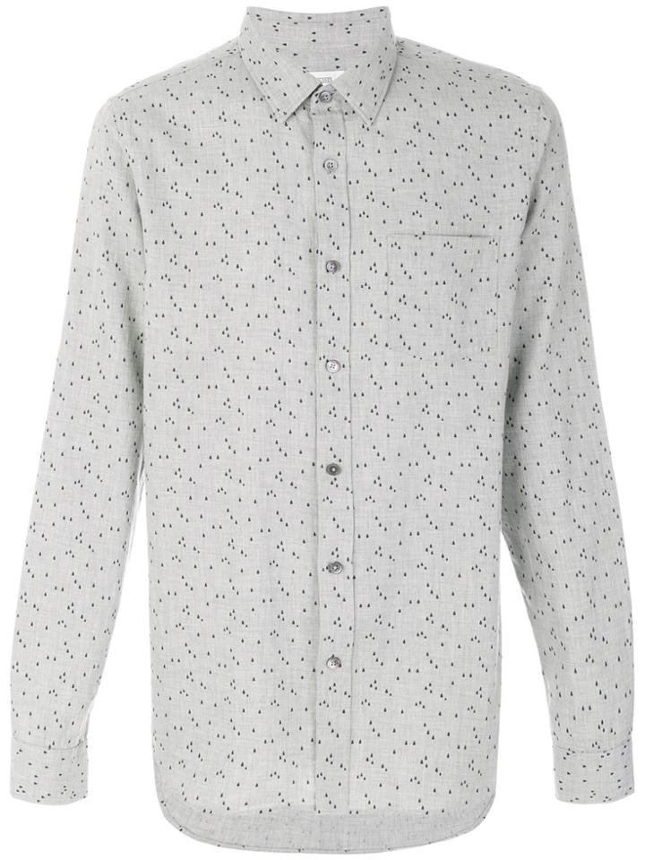 Closed Raindrop Printed Shirt - Grey