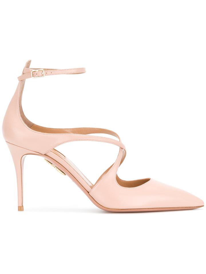 Aquazzura Hill 85 Pumps - Pink & Purple