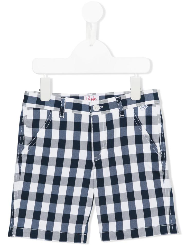Il Gufo Checked Shorts, Boy's, Size: 6 Yrs, Blue