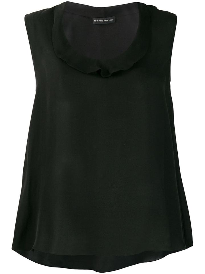 Etro Ruffle Neck Blouse - Black