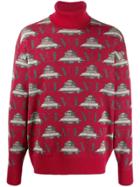 Undercover Turtle Neck Sweater - Red