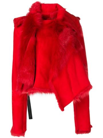 Unravel Project Mink Fur Jacket - Red