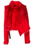 Unravel Project Mink Fur Jacket - Red