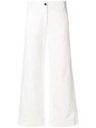 Incotex Cropped Palazzo Trousers - Nude & Neutrals