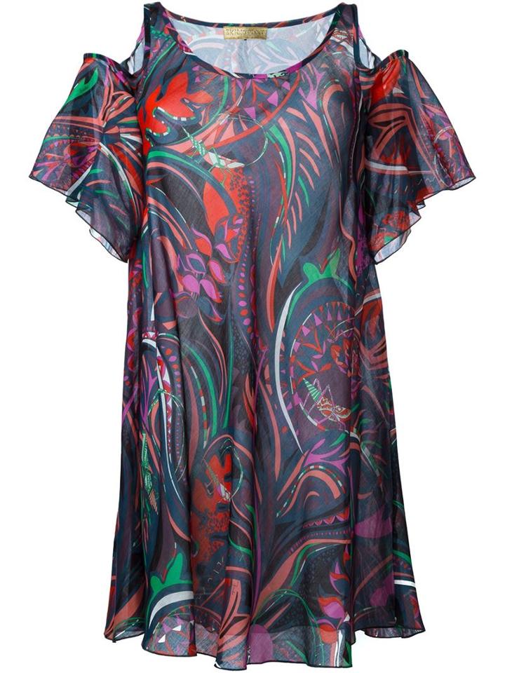 Emilio Pucci Printed Cold Shoulder Dress