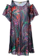 Emilio Pucci Printed Cold Shoulder Dress