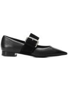Cédric Charlier Pointed Toe Ballerinas - Black