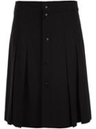 A.p.c. Pleated Kilt Skirt, Women's, Size: 36, Black, Viscose