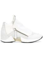 Cinzia Araia Zipped Sneakers - White