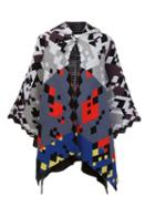 Peter Pilotto Multi Ottoman Hooded Cape, Women's, Grey, Polyamide/spandex/elastane/angora/wool